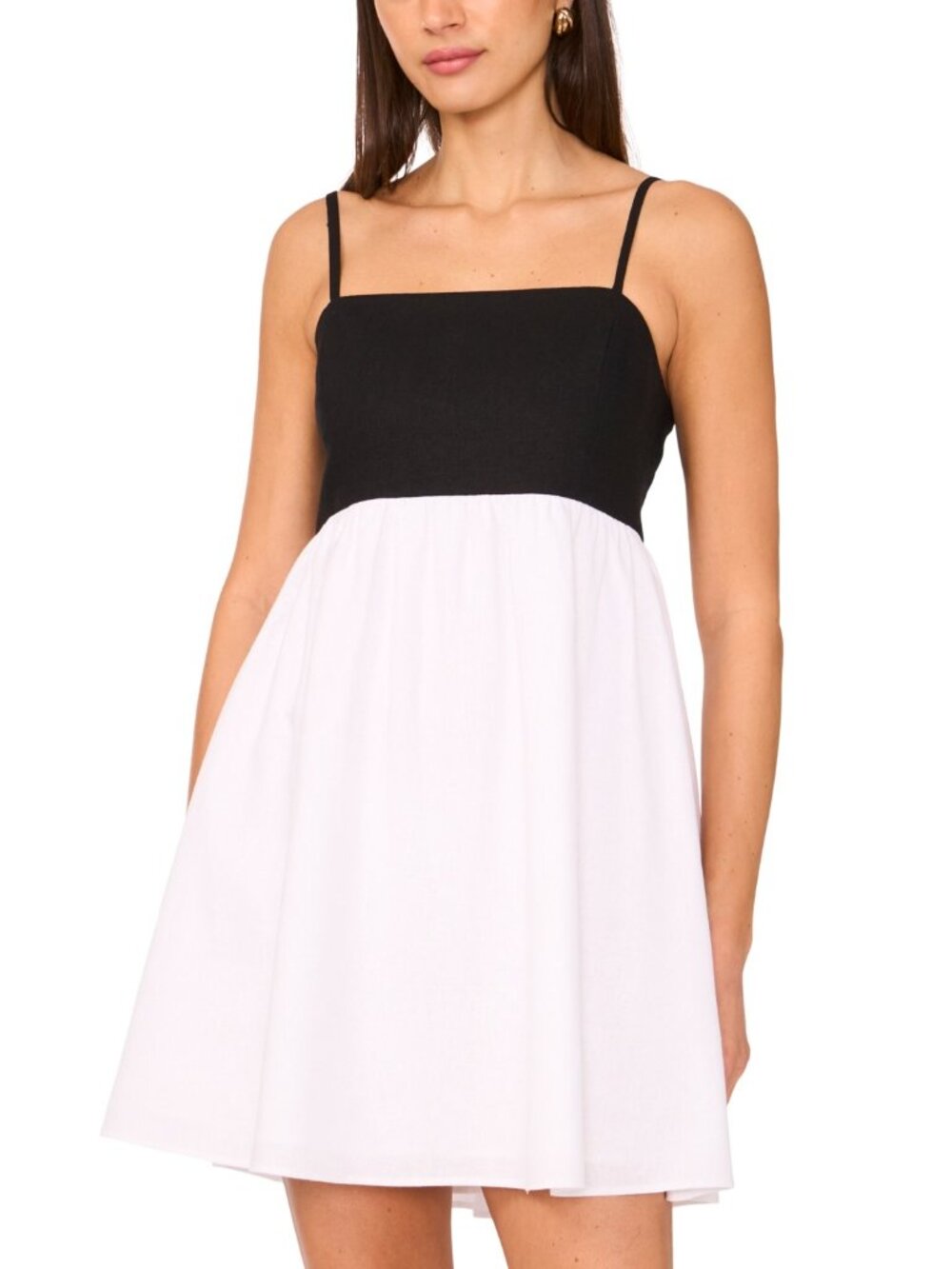 1.STATE Women's Colorblocked Empire-Waist Mini Dress Size XL
